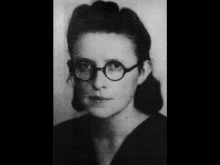 Stefania Łącka, pictured in 1945.